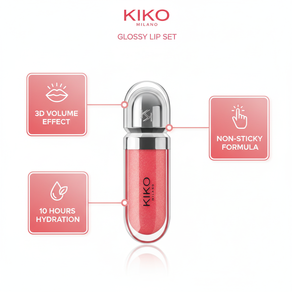 KIKO 10-Piece Sample Lipgloss Set
